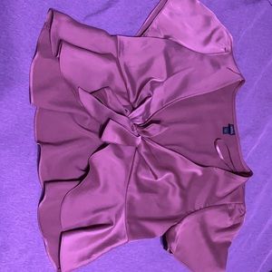 Brown leather tank crop top